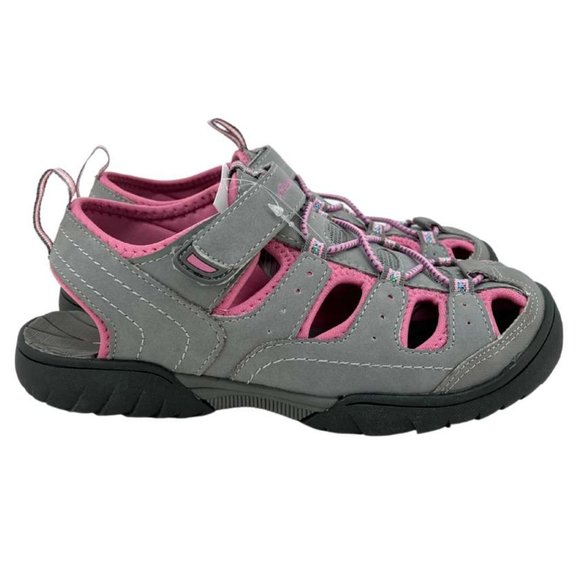 Eddie Bauer Girl's Bump Toe Sandal | Grey & Pink | Various Sizes - Picture 3 of 6